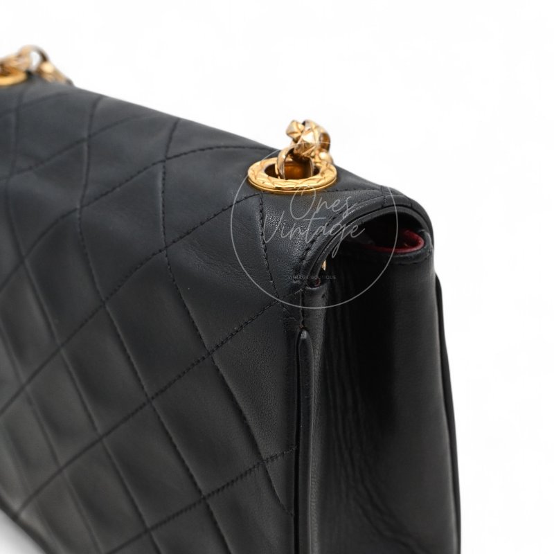 中古 香奈兒 Chanel 黑色小羊皮Black Lambskin Bijoux 鏈條翻蓋包 Chain Flap Bag-11