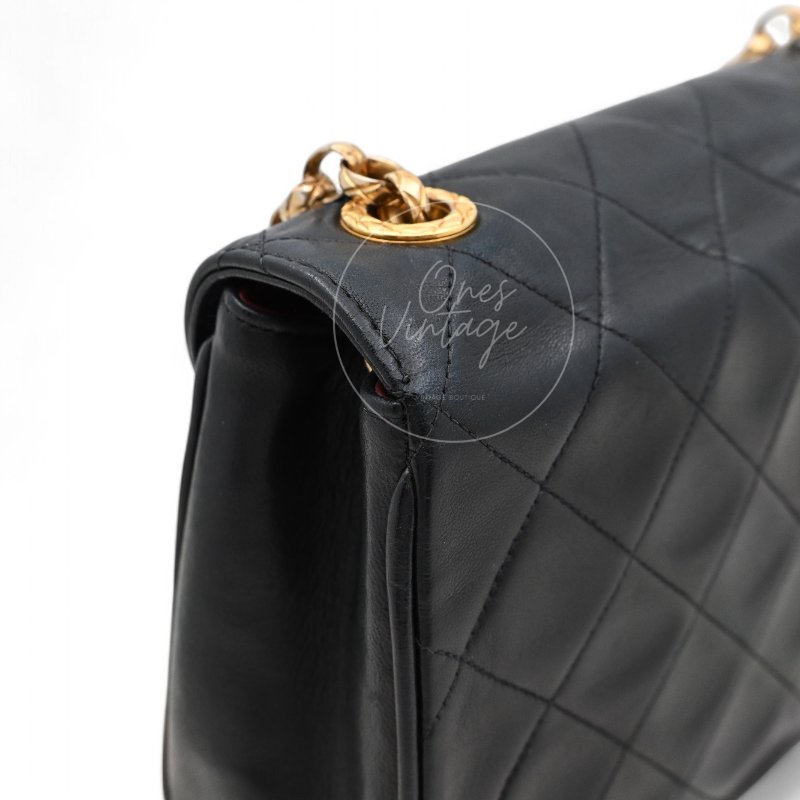 中古 香奈兒 Chanel 黑色小羊皮Black Lambskin Bijoux 鏈條翻蓋包 Chain Flap Bag-12