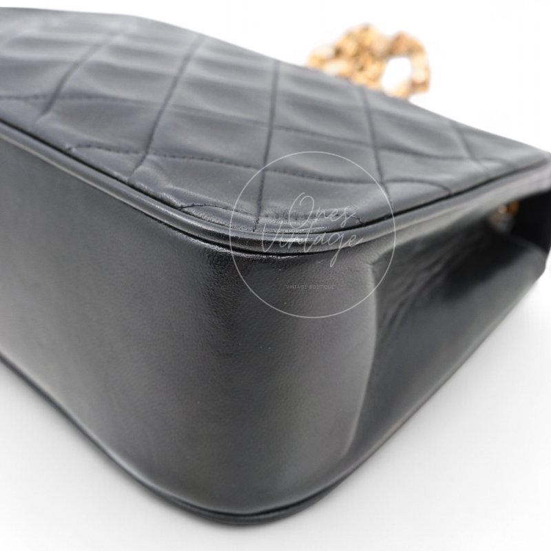 中古 香奈兒 Chanel 黑色小羊皮Black Lambskin Bijoux 鏈條翻蓋包 Chain Flap Bag-16