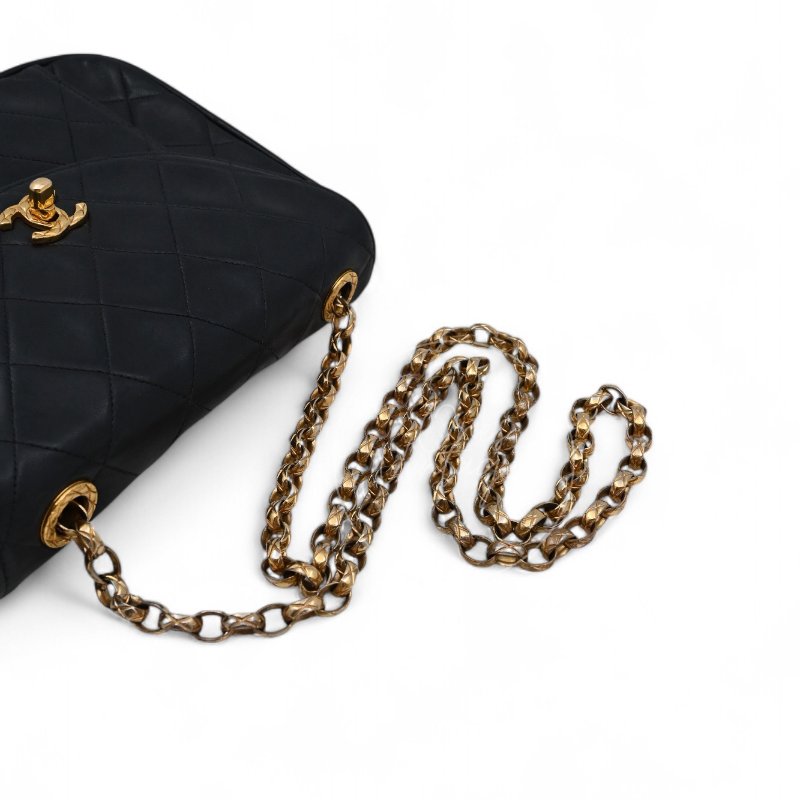中古 香奈兒 Chanel 黑色小羊皮Black Lambskin Bijoux 鏈條翻蓋包 Chain Flap Bag-27
