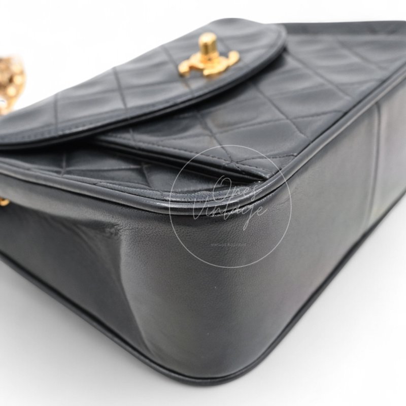 中古 香奈兒 Chanel 黑色小羊皮Black Lambskin Bijoux 鏈條翻蓋包 Chain Flap Bag-37
