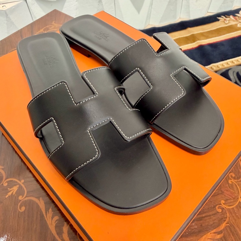 全新未使用！Hermes愛馬仕涼鞋 Oran 黑色 39碼-4