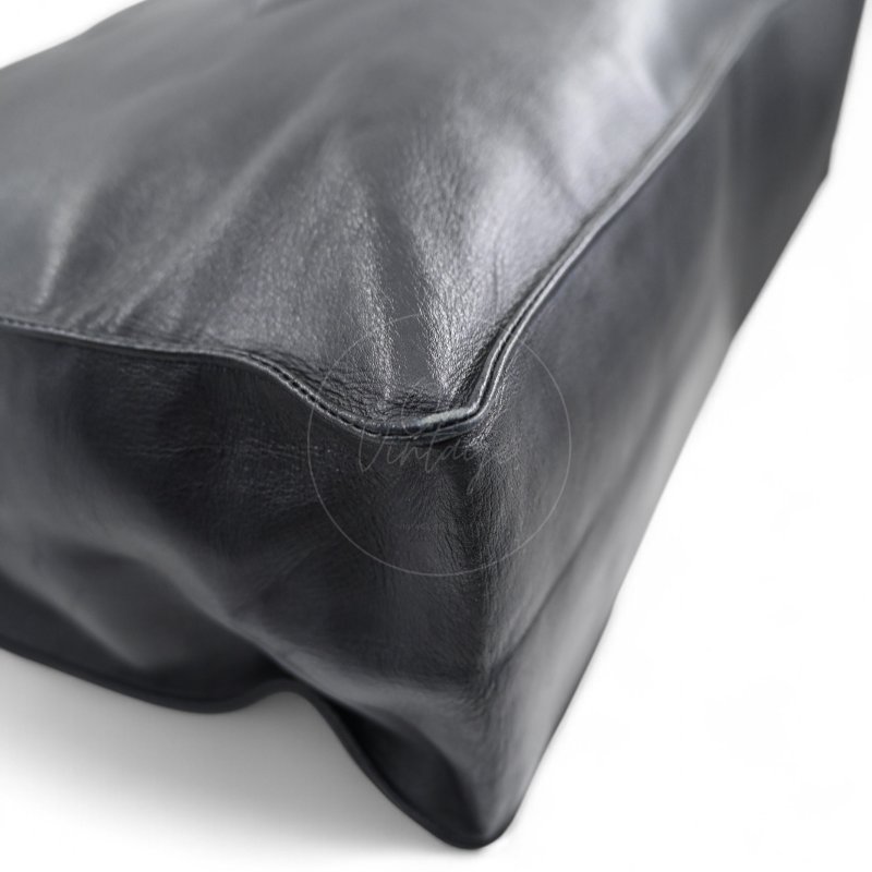 中古 香奈兒 Chanel 黑色小牛皮 Black Calfskin 鏈條肩背托特包 Chain Shoulder Tote Bag-14