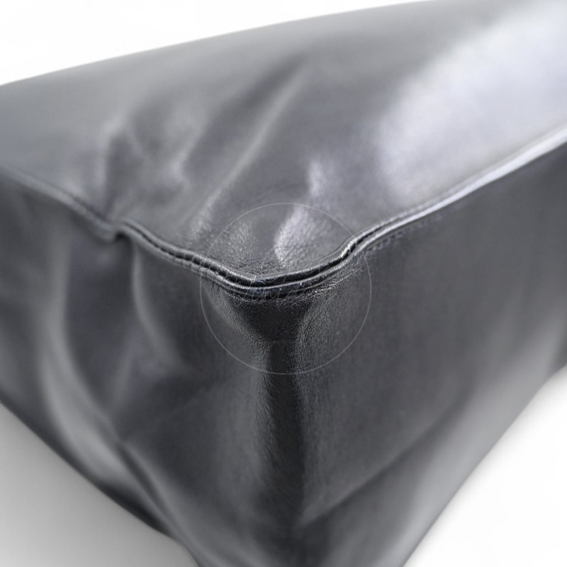 中古 香奈兒 Chanel 黑色小牛皮 Black Calfskin 鏈條肩背托特包 Chain Shoulder Tote Bag-17