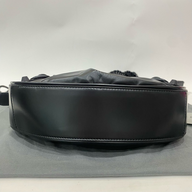 🆕全新❤Balenciaga/巴黎世家 le cagole黑色小羊皮月亮包機車斜挎包 正品💛-4
