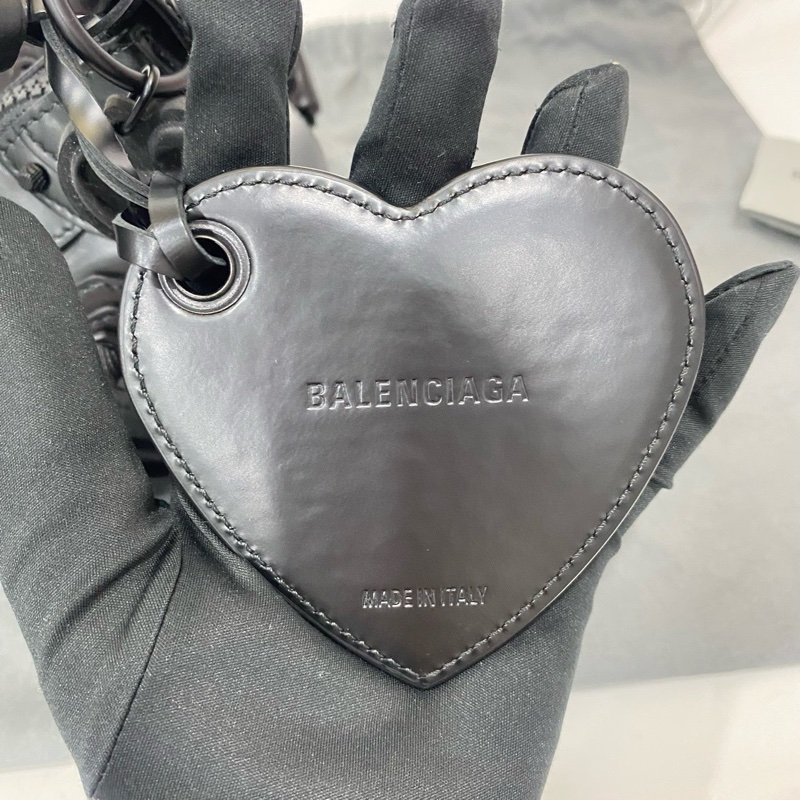 🆕全新❤Balenciaga/巴黎世家 le cagole黑色小羊皮月亮包機車斜挎包 正品💛-6