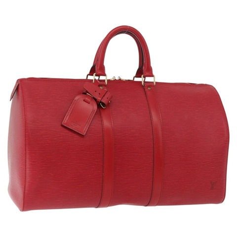 路易威登 Epi Keepall 45 波士頓包 紅色 M42977 LV Auth am11417V