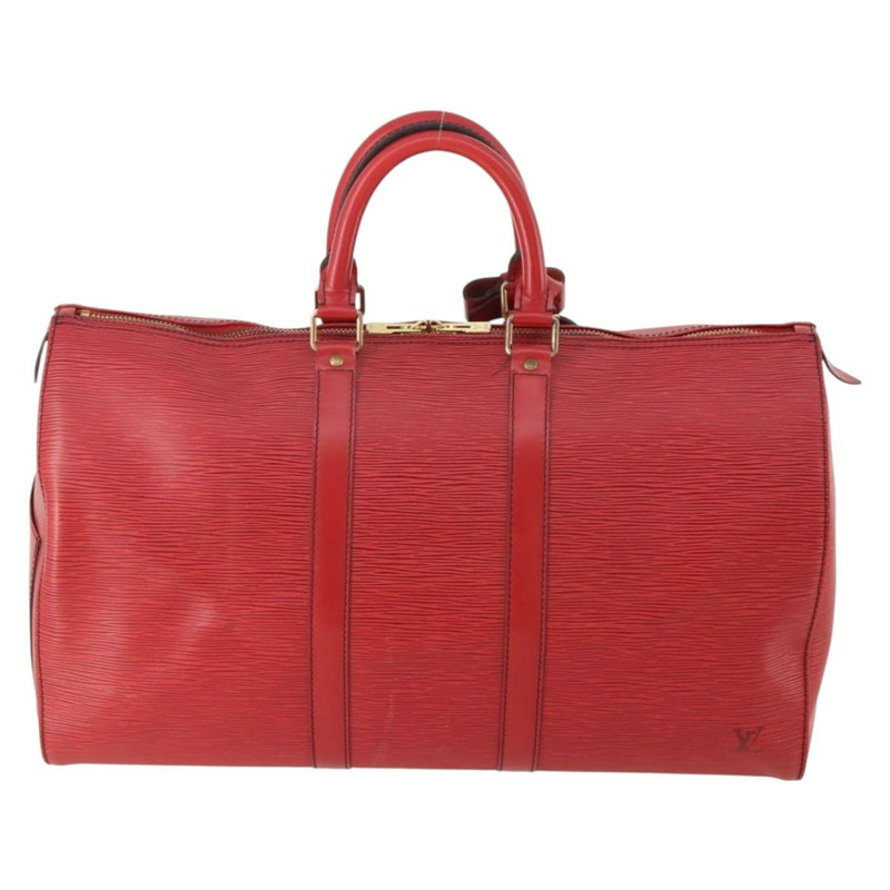 【日本直送】路易威登 Epi Keepall 45 波士頓包 紅色 M42977 LV Auth 178945A-1