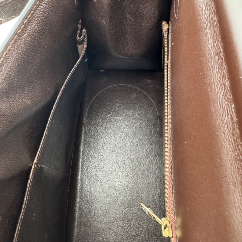 中古 愛馬仕 Hermès Kelly 28 Ebène 深棕色 Box 皮革 印記 Square B 手袋-20
