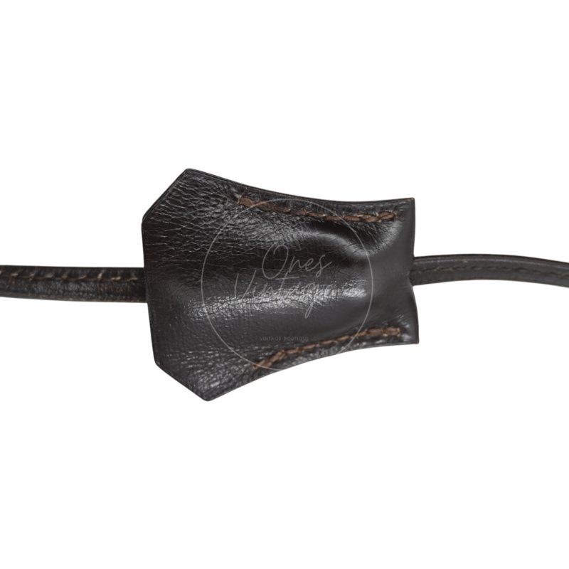 中古 愛馬仕 Hermès Kelly 28 Ebène 深棕色 Box 皮革 印記 Square B 手袋-40