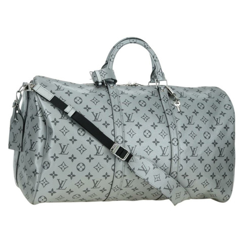 路易威登 Monogram Keepall Bandouliere 50 旅行包 銀色 M43848 正品 179158SAM