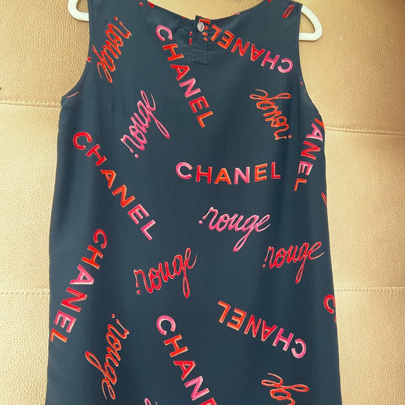 Chanel中古字母真絲背心40碼-6