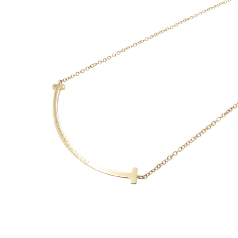 18K玫瑰金 T Smile 鏈墜 項鍊【Tiffany & Co 蒂芬妮】 60011678-1
