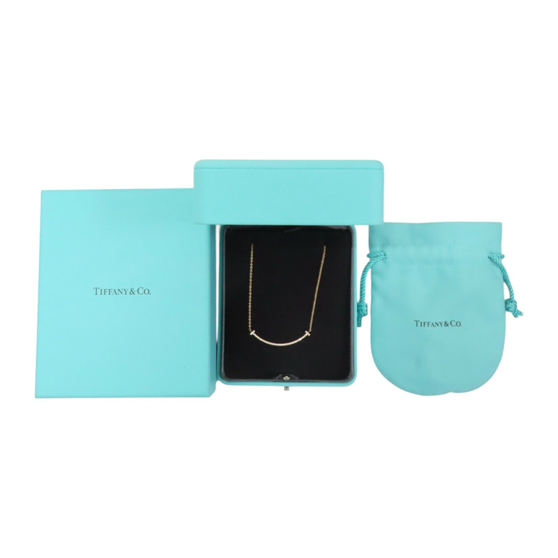 18K玫瑰金 T Smile 鏈墜 項鍊【Tiffany & Co 蒂芬妮】 60011678-9