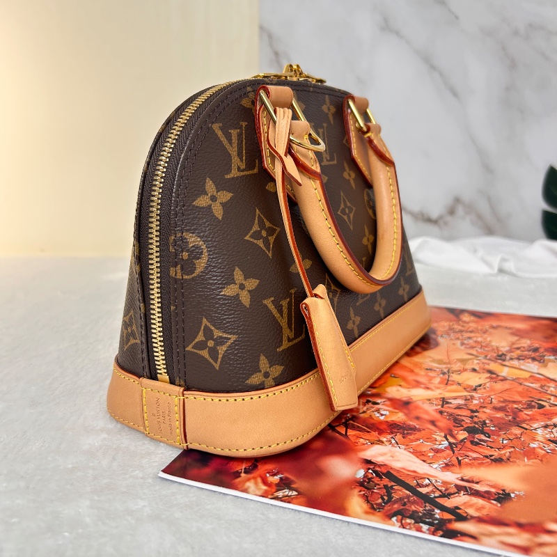 LV Alma BB 老花貝殼手提包肩背包 晶片款-7