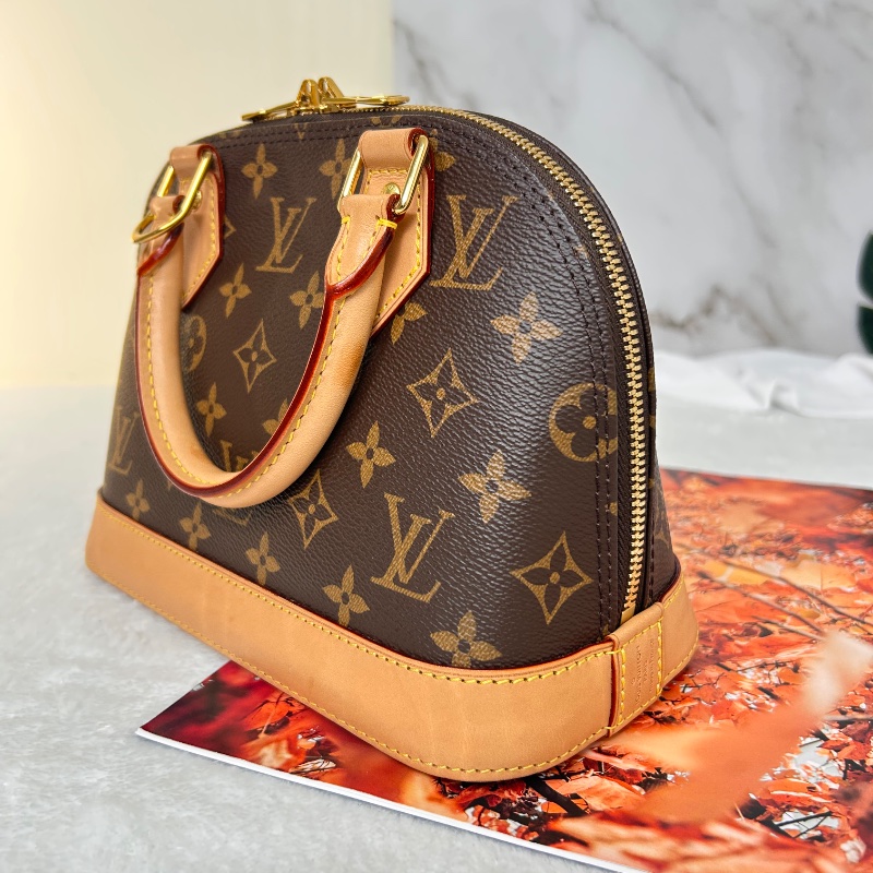 LV Alma BB 老花貝殼手提包肩背包 晶片款-8
