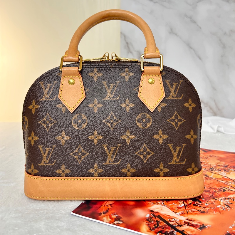 LV Alma BB 老花貝殼手提包肩背包 晶片款-9