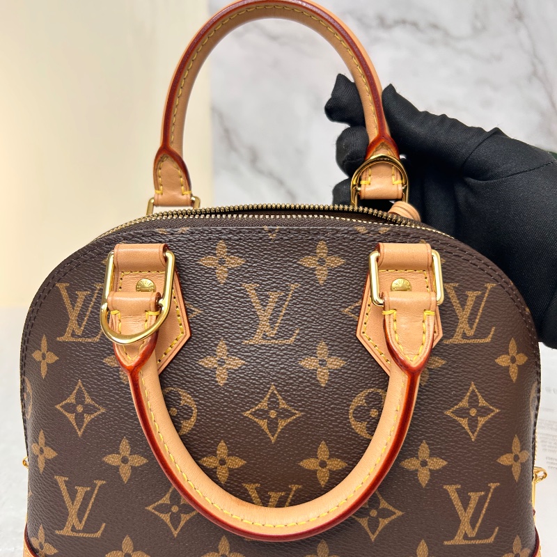 LV Alma BB 老花貝殼手提包肩背包 晶片款-24