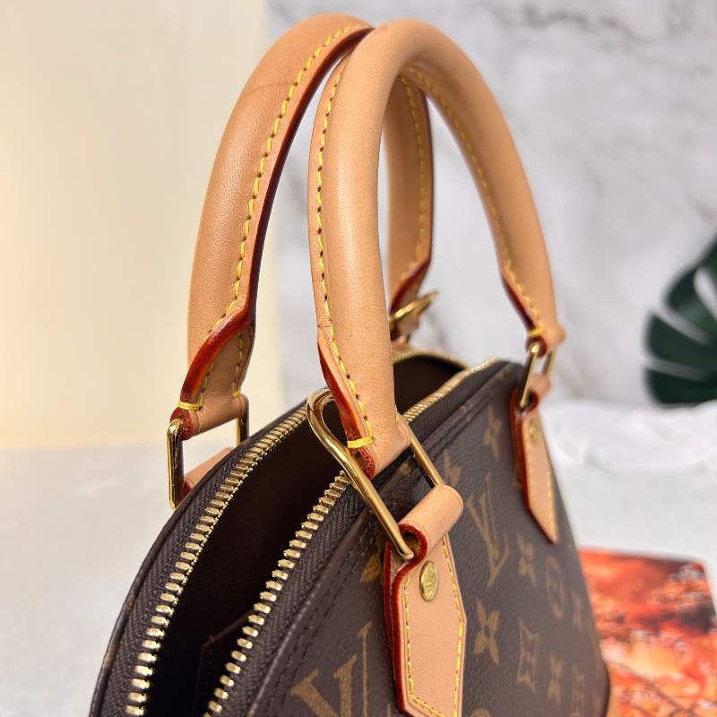 LV Alma BB 老花貝殼手提包肩背包 晶片款-26