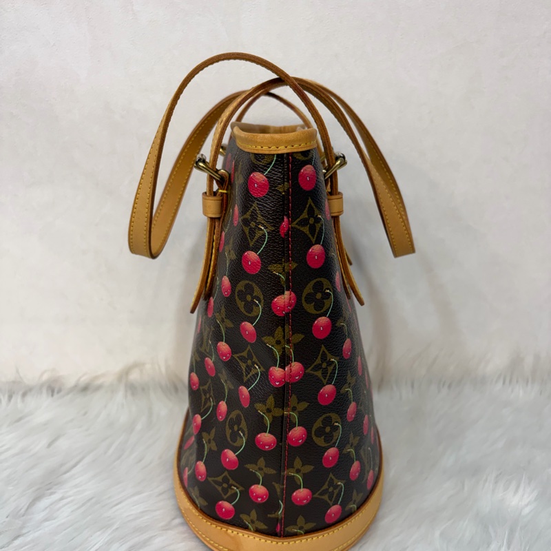 LOUIS VUITTON Bucket M95012 村上隆 櫻桃 水桶包 手提包 肩背包-1