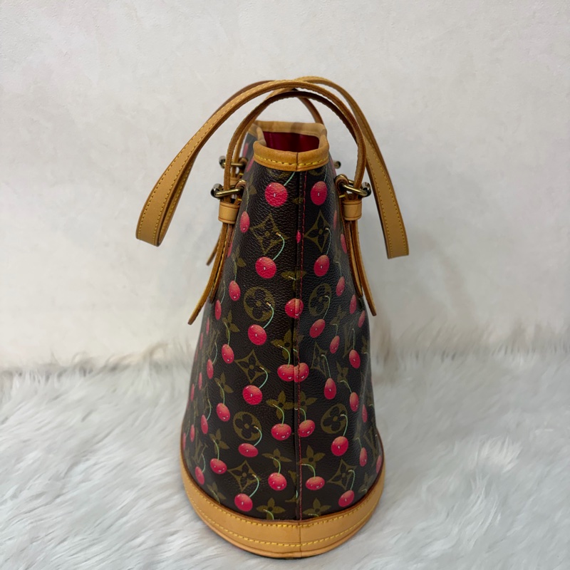 LOUIS VUITTON Bucket M95012 村上隆 櫻桃 水桶包 手提包 肩背包-3