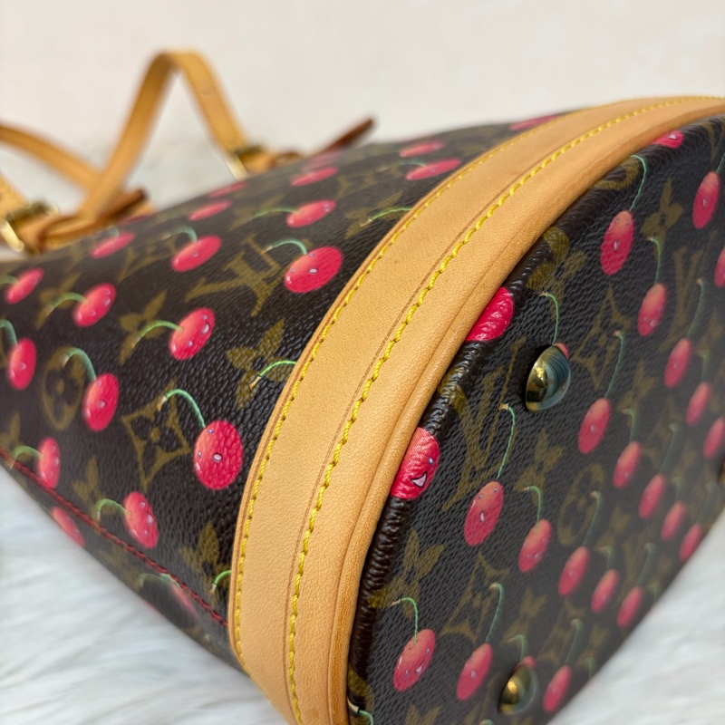 LOUIS VUITTON Bucket M95012 村上隆 櫻桃 水桶包 手提包 肩背包-5