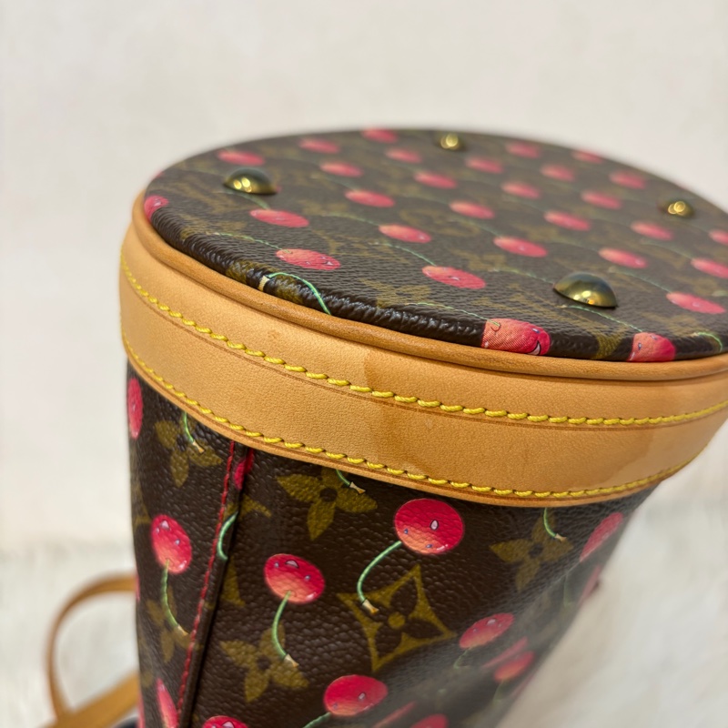 LOUIS VUITTON Bucket M95012 村上隆 櫻桃 水桶包 手提包 肩背包-6
