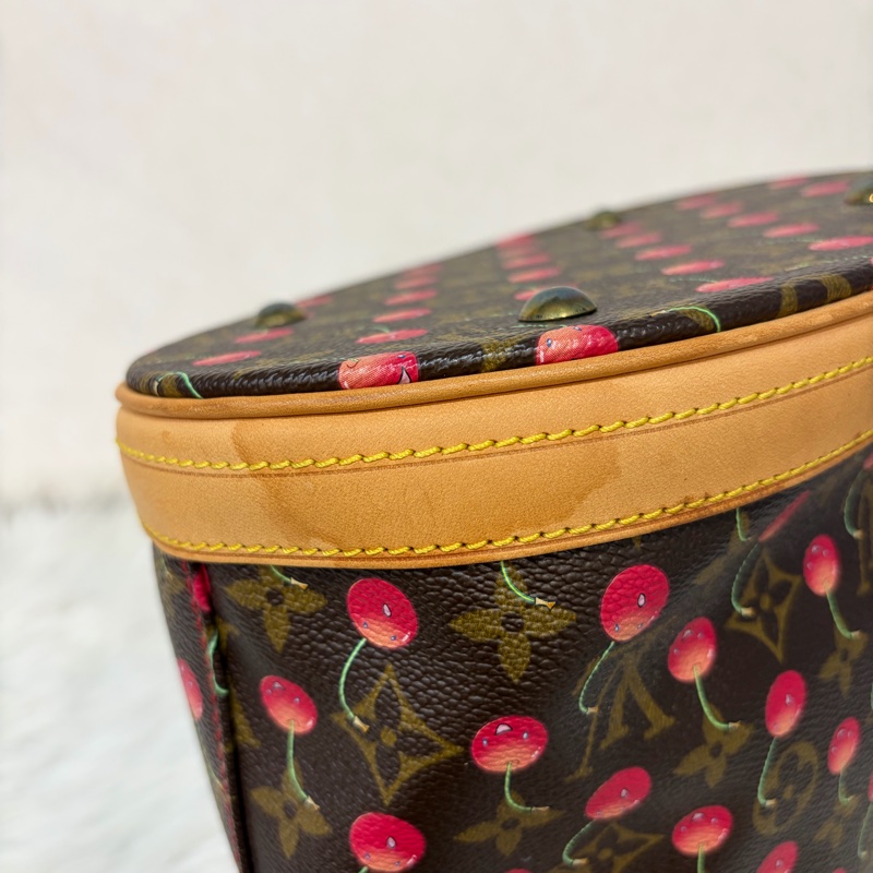 LOUIS VUITTON Bucket M95012 村上隆 櫻桃 水桶包 手提包 肩背包-7