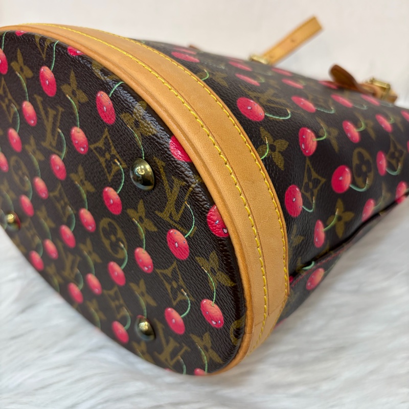 LOUIS VUITTON Bucket M95012 村上隆 櫻桃 水桶包 手提包 肩背包-8