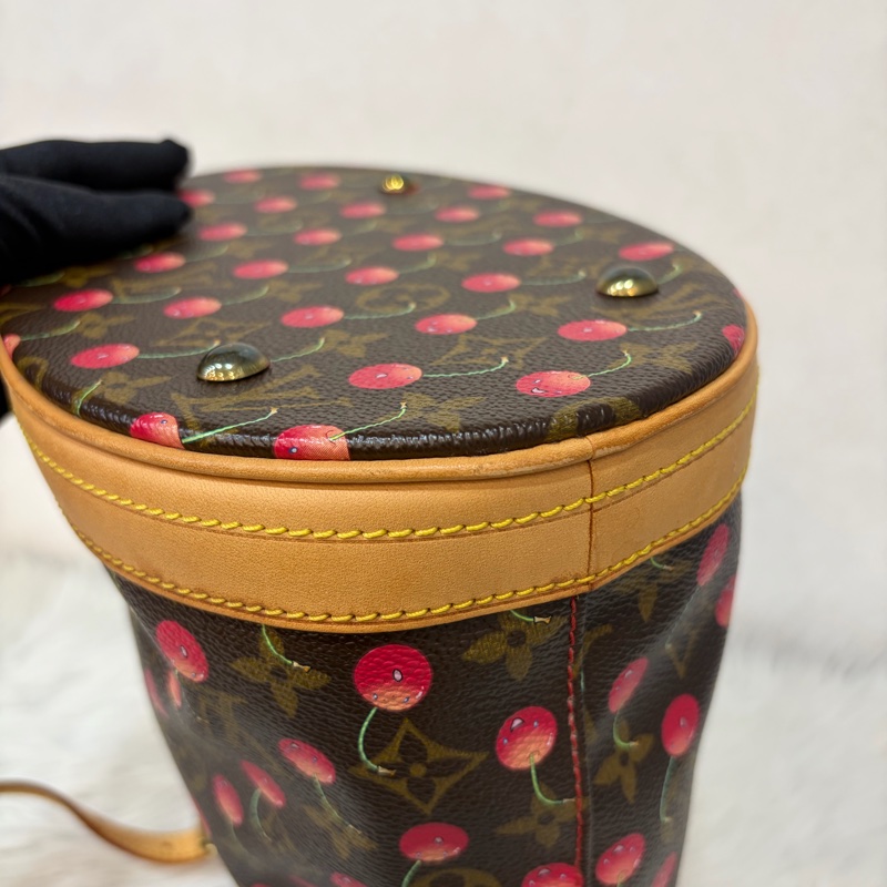 LOUIS VUITTON Bucket M95012 村上隆 櫻桃 水桶包 手提包 肩背包-9
