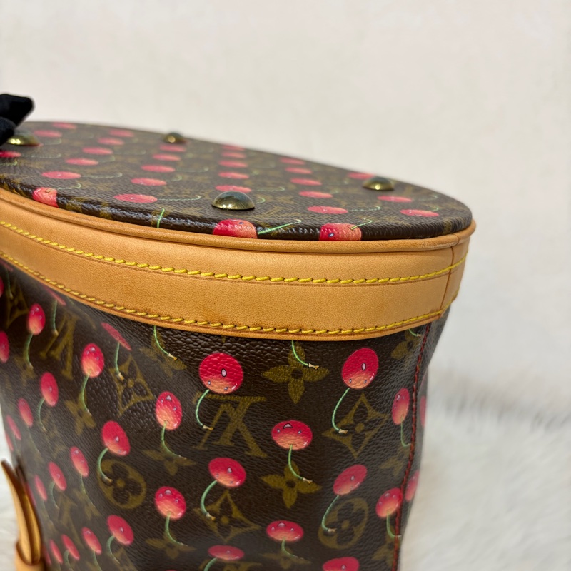 LOUIS VUITTON Bucket M95012 村上隆 櫻桃 水桶包 手提包 肩背包-10