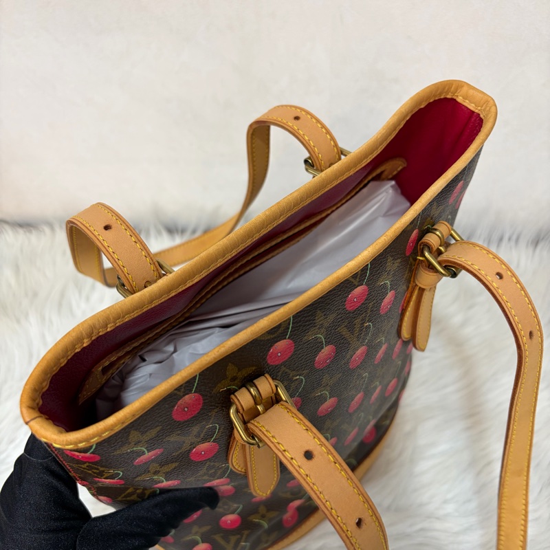 LOUIS VUITTON Bucket M95012 村上隆 櫻桃 水桶包 手提包 肩背包-17