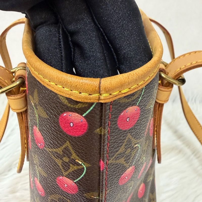 LOUIS VUITTON Bucket M95012 村上隆 櫻桃 水桶包 手提包 肩背包-18