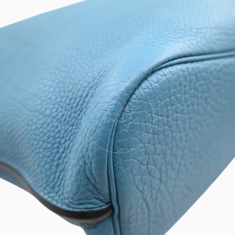 中古 愛馬仕 Hermès So Kelly 26 Bleu Jean 牛仔藍 Togo 皮革 印記 Square N 肩背包-12