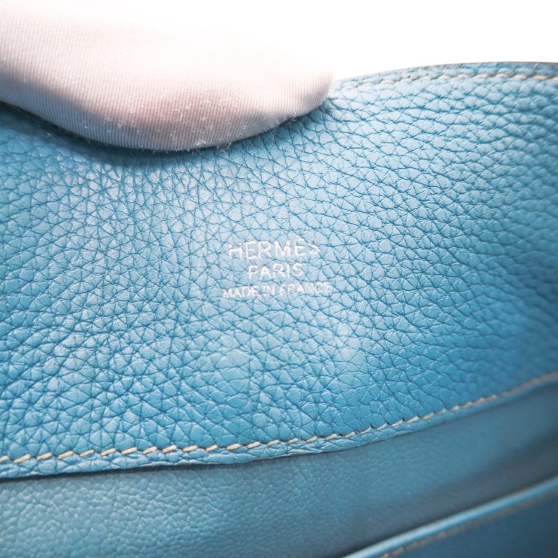 中古 愛馬仕 Hermès So Kelly 26 Bleu Jean 牛仔藍 Togo 皮革 印記 Square N 肩背包-14