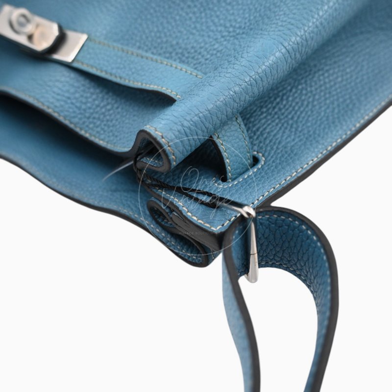 中古 愛馬仕 Hermès So Kelly 26 Bleu Jean 牛仔藍 Togo 皮革 印記 Square N 肩背包-19