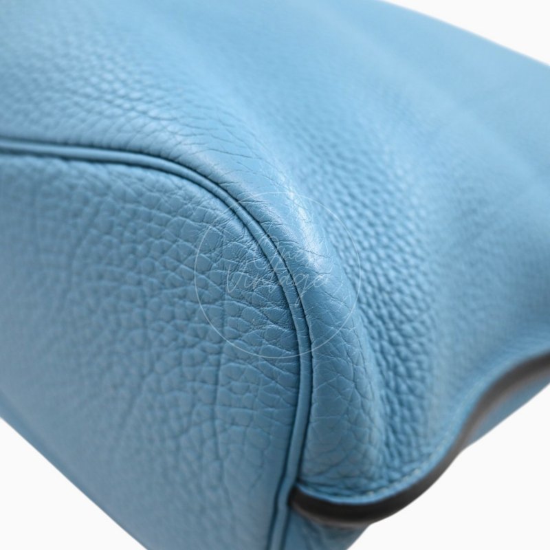 中古 愛馬仕 Hermès So Kelly 26 Bleu Jean 牛仔藍 Togo 皮革 印記 Square N 肩背包-29