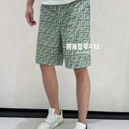 💎Han's house精品服飾💎 FENDI 芬迪 滿版 FF 短 褲 義大利製 現貨50 原價27400-0