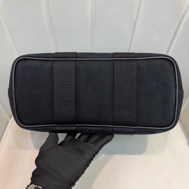 Hermes Valparaiso 黑色帆布拼皮蘑菇包 XC473-8