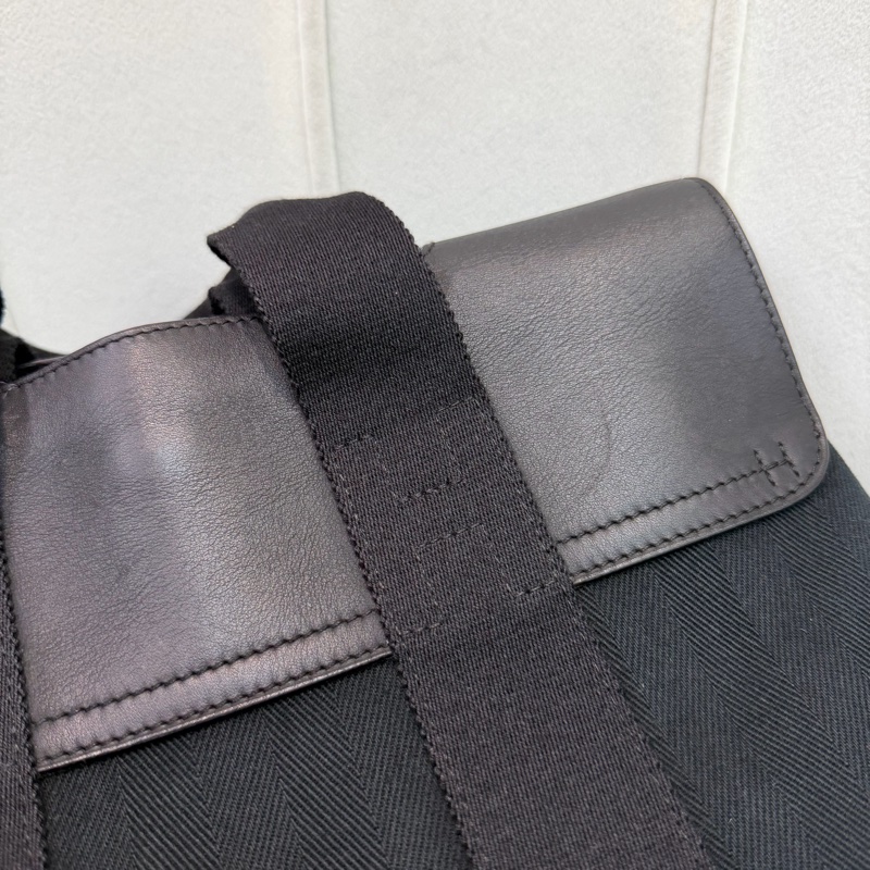 Hermes Valparaiso 黑色帆布拼皮蘑菇包 XC473-38