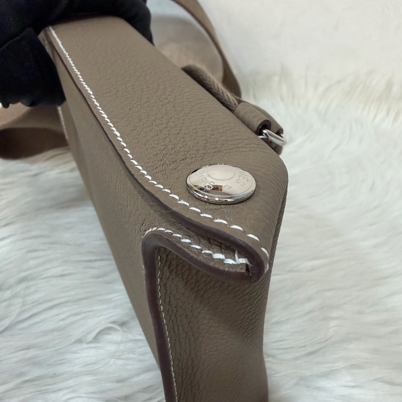 Hermes Videpoches B刻大象灰 愛馬仕男包 斜背包 側背包-16