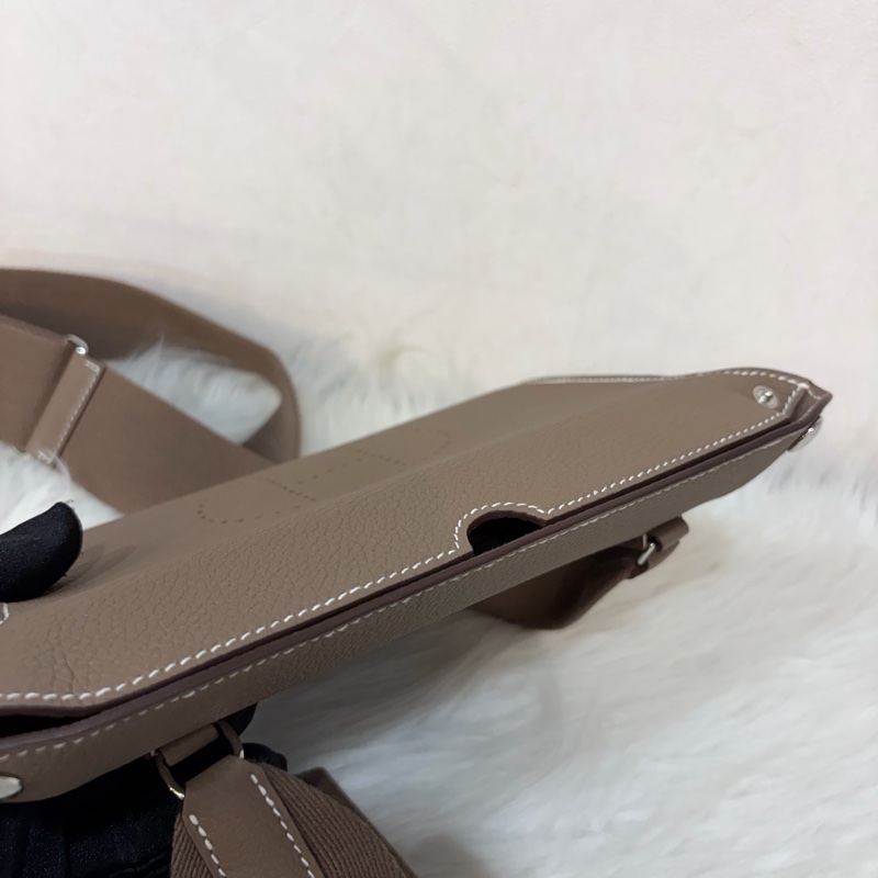 Hermes Videpoches B刻大象灰 愛馬仕男包 斜背包 側背包-40