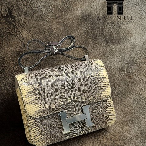 【極致天菜】HERMES 24康康 沙漠色 蜥蜴皮  銀扣-0