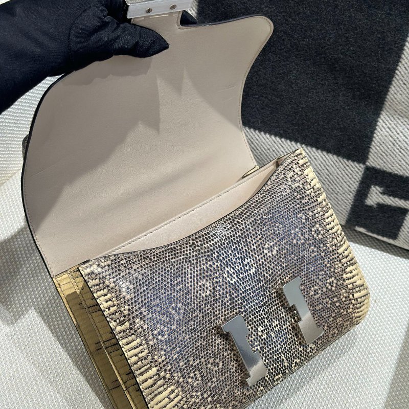 【極致天菜】HERMES 24康康 沙漠色 蜥蜴皮  銀扣-5