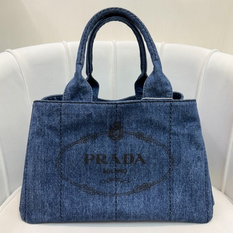 Prada Canapa 藍色丹寧帆布TOTE XC517