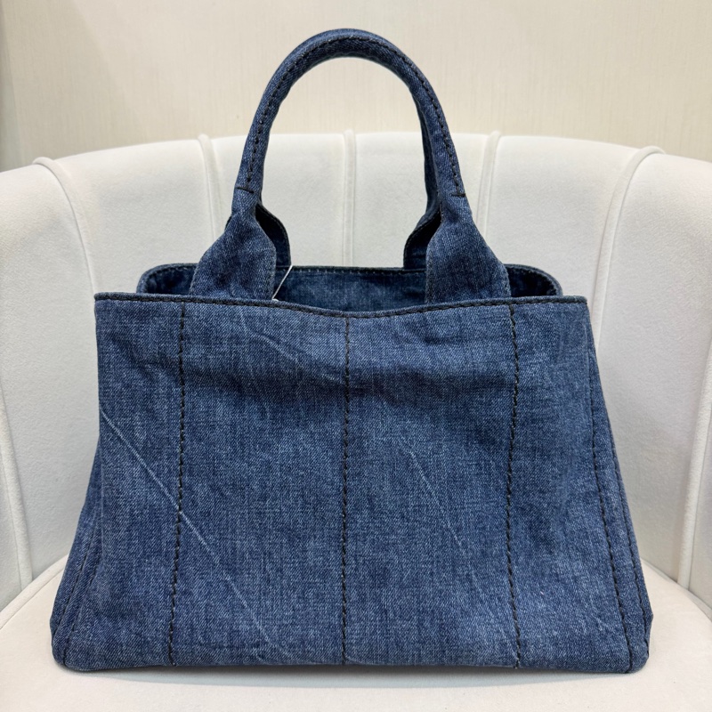 Prada Canapa 藍色丹寧帆布TOTE XC517-1
