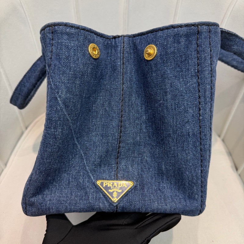 Prada Canapa 藍色丹寧帆布TOTE XC517-3