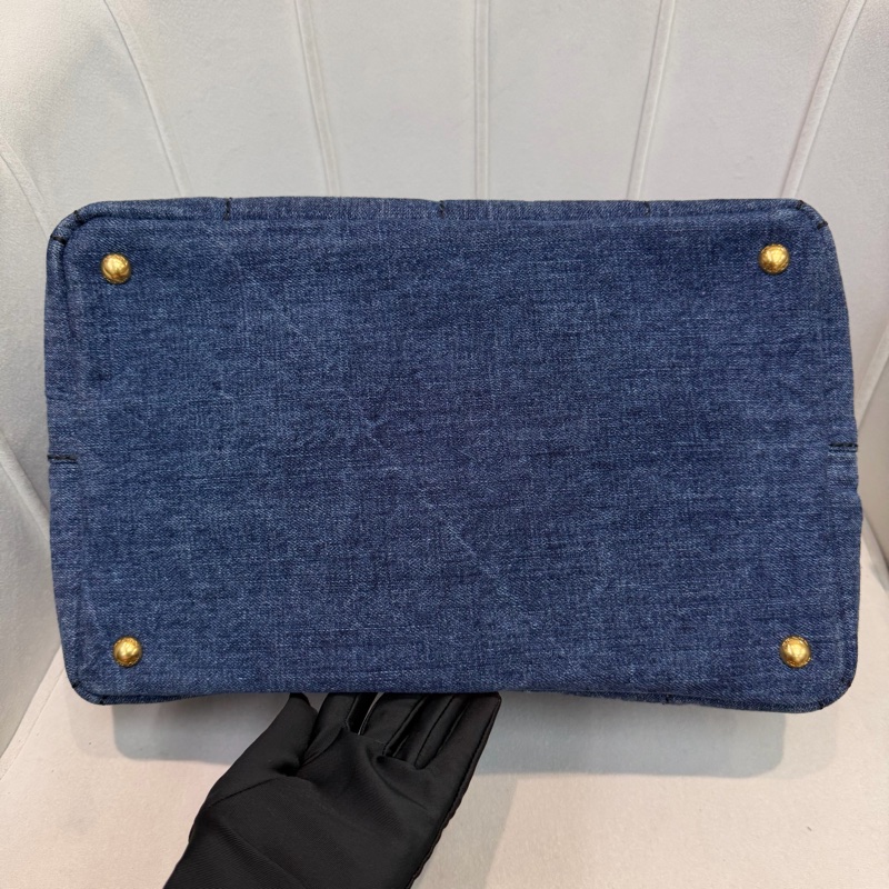 Prada Canapa 藍色丹寧帆布TOTE XC517-4