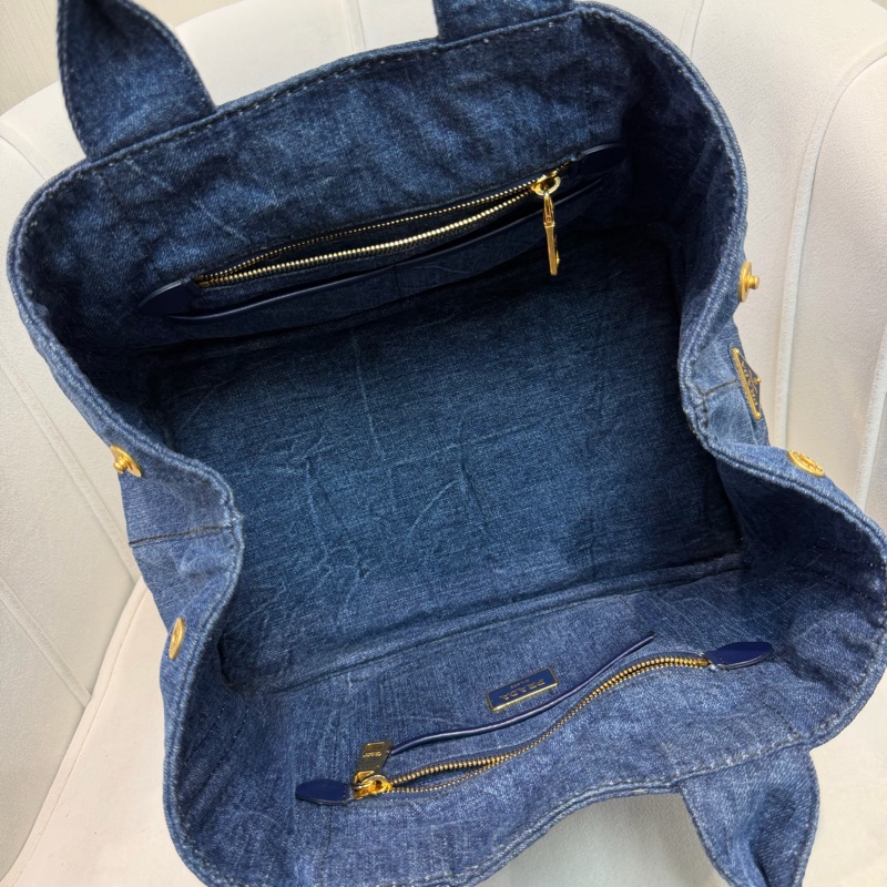Prada Canapa 藍色丹寧帆布TOTE XC517-9