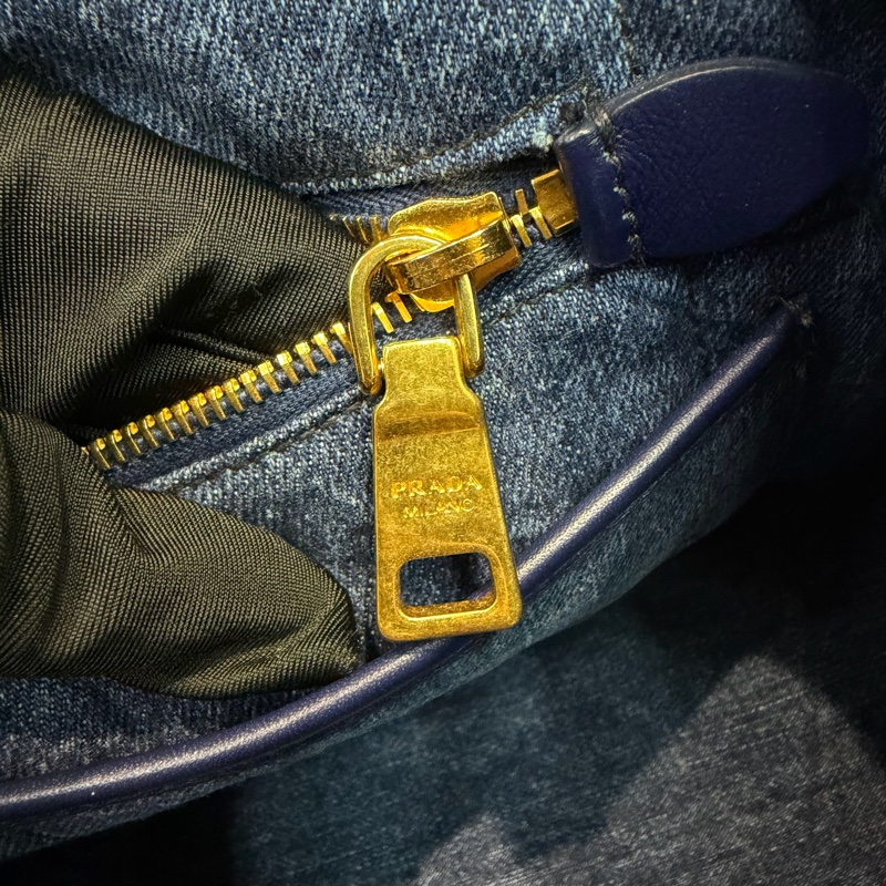 Prada Canapa 藍色丹寧帆布TOTE XC517-21